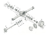 Small Parts for Dana 44 and Dana 53 Rear Axles with Flanged Axle Shafts