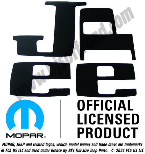 Jeep Pickup Tailgate Letters Black Vinyl