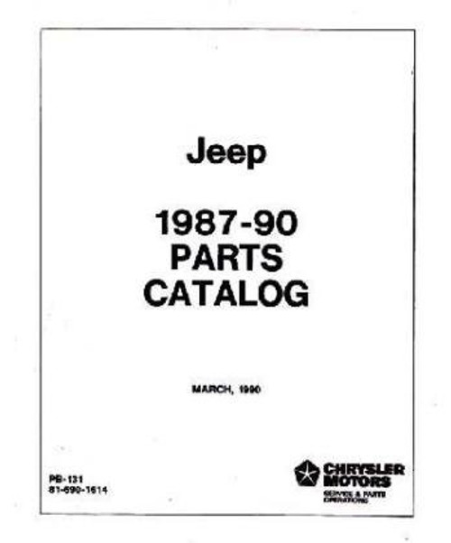 1987-1990 Jeep Factory Parts Book