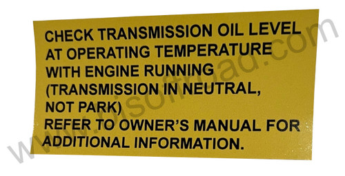 Transmission Decal