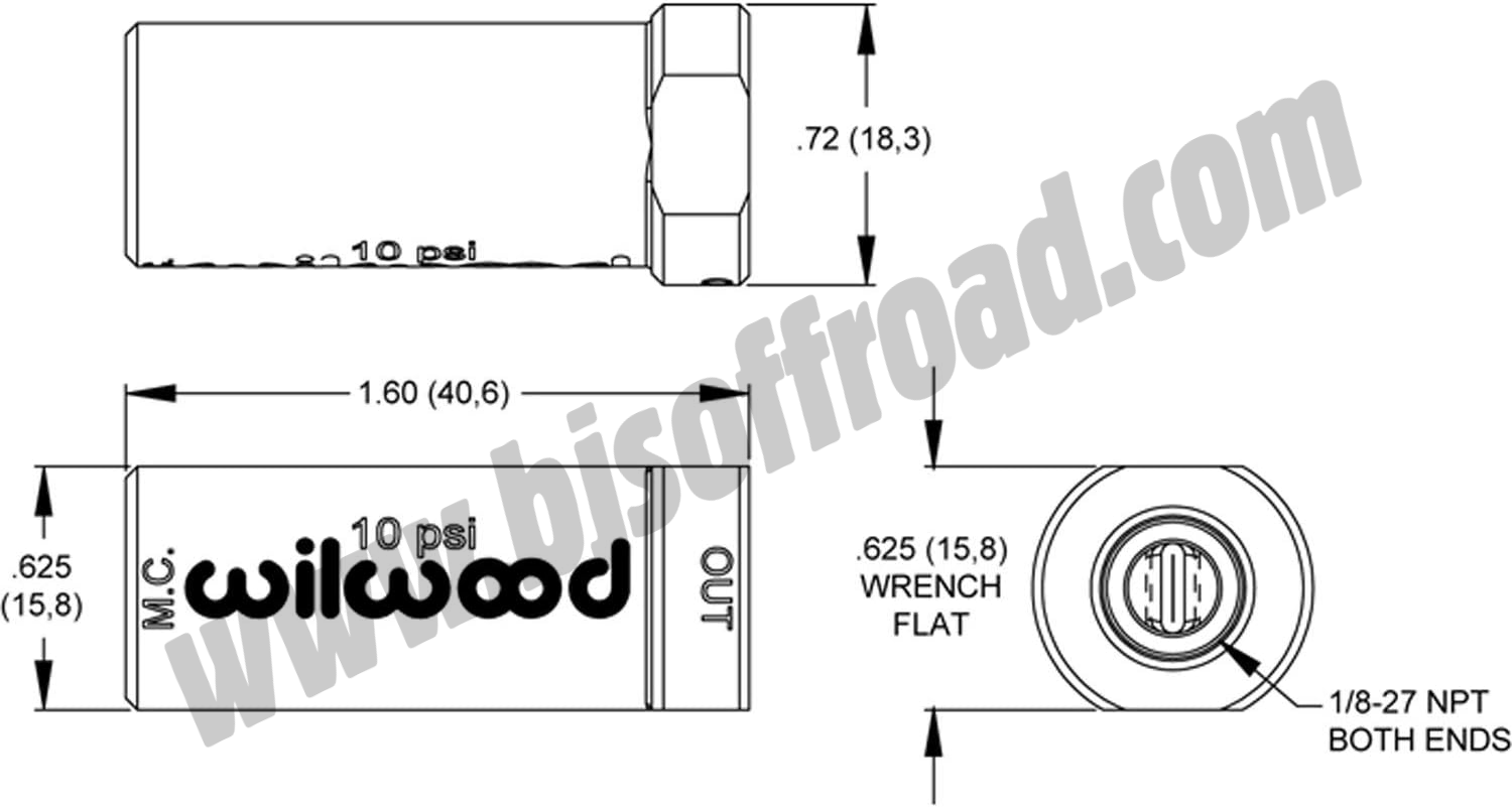 Wilwood Residual Ventil 260-13783 - Bremsdruckventil Für Besseres Bremsgefühl