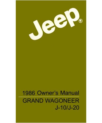 Jeep 取扱説明書 1986 Jeep Grand Wagoneer Owners Manual