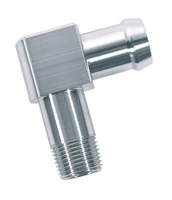 HP7 90° Heater Hose Fitting - 1/2" NPT To 5/8" Hose Barb, Chrome Billet Steel, Zinc Plated (02-FT)