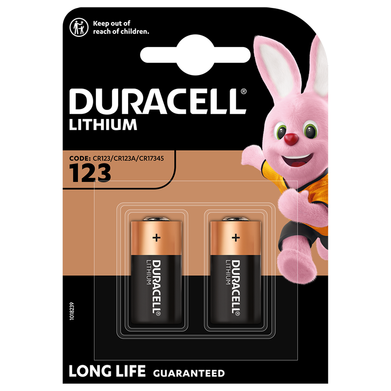 Duracell CR123A, DL123A, EL123A, CR17345 Ultra Photo Lithium Batteries, 2  Pcs