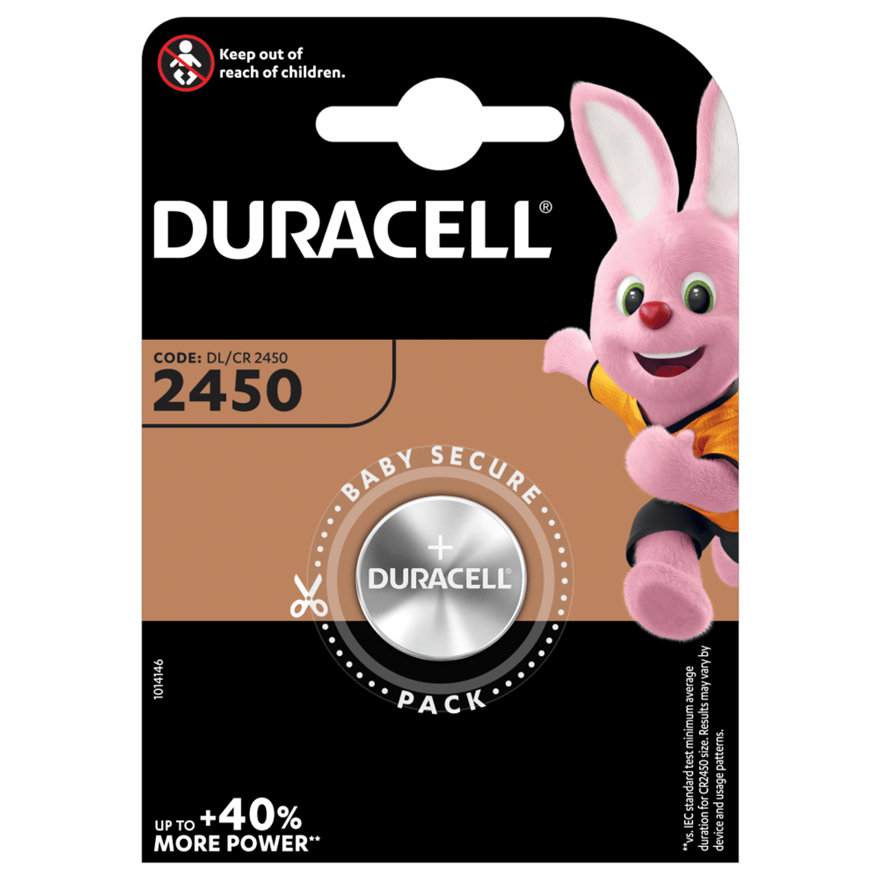 Duracell 2450 Lithium Coin Cell Battery DL2450BPK