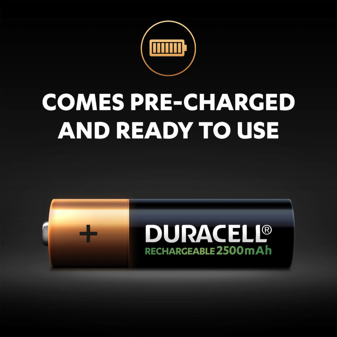 Duracell Pre-Charged Rechargeable AA 2400mAh Battery (4 Pack)