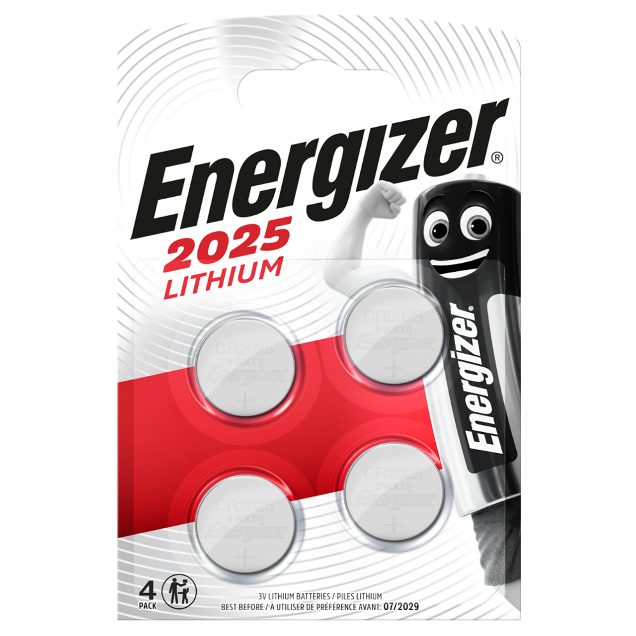 Energizer 2-pk CR2025 3V / 3 Volt Lithium Coin Cell Batteries, Long Lasting