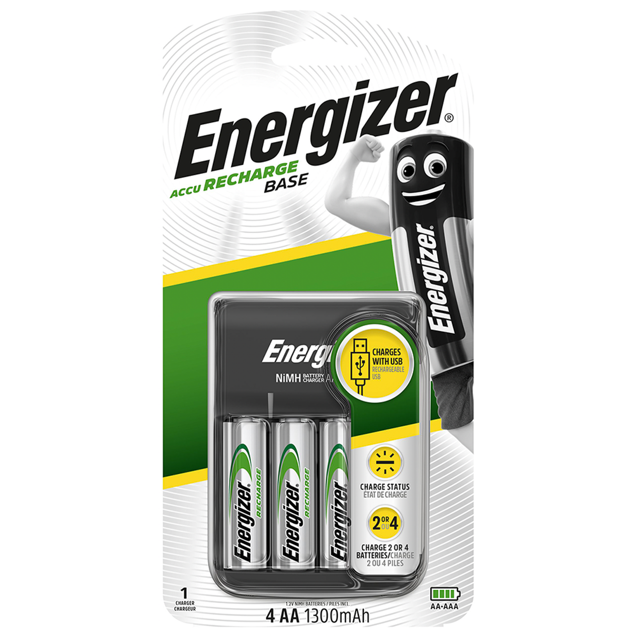 Energizer Universal AA HR6 1300mAh Rechargeable Batteries | 4 Pack