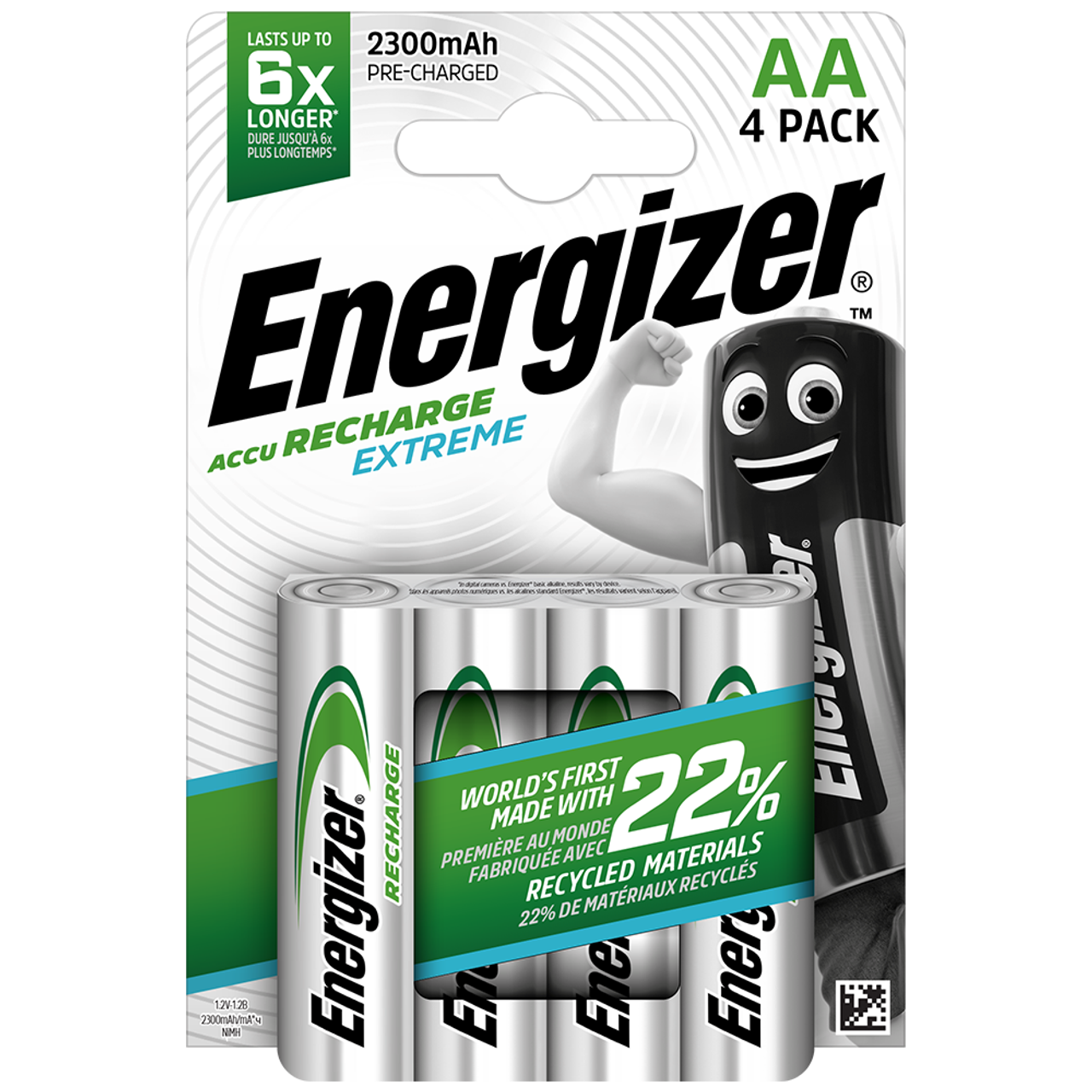 Thermisch Haalbaarheid Op de een of andere manier Energizer Extreme AA 2300mAh Pre-charged Rechargeable Batteries