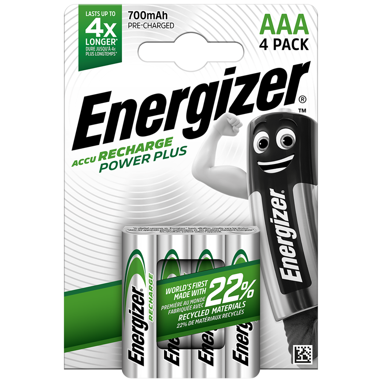 AAA Duracell (DX2400) NiMH 900 mAh Batteries (4 Card)