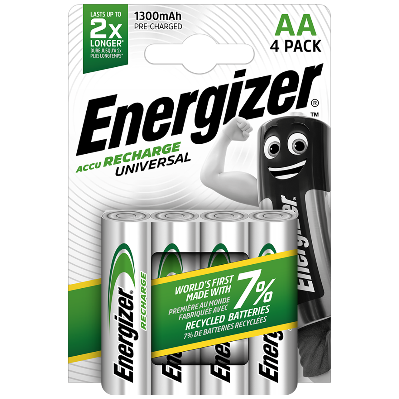 Energizer Universal AA 1300mAh Rechargeable Batteries (4 Pack)