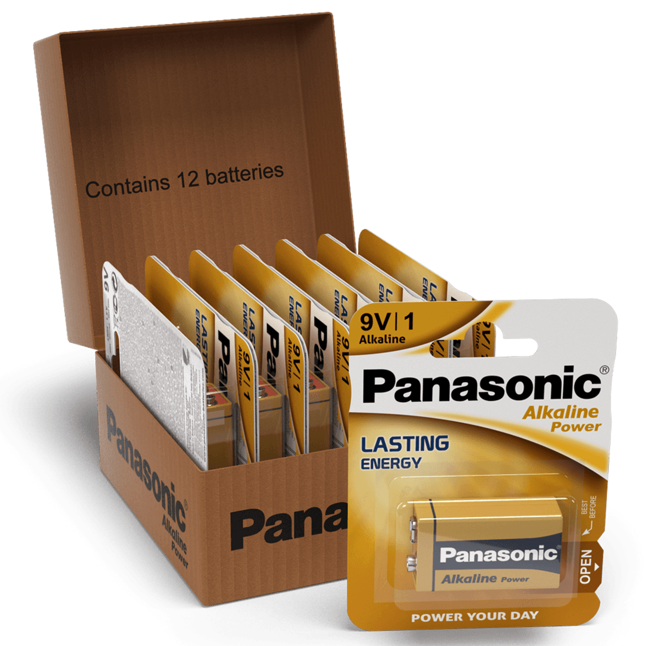 PANASONIC - Pile 9V 6LR61 Alkaline Power - Pile Panasonic Alkaline