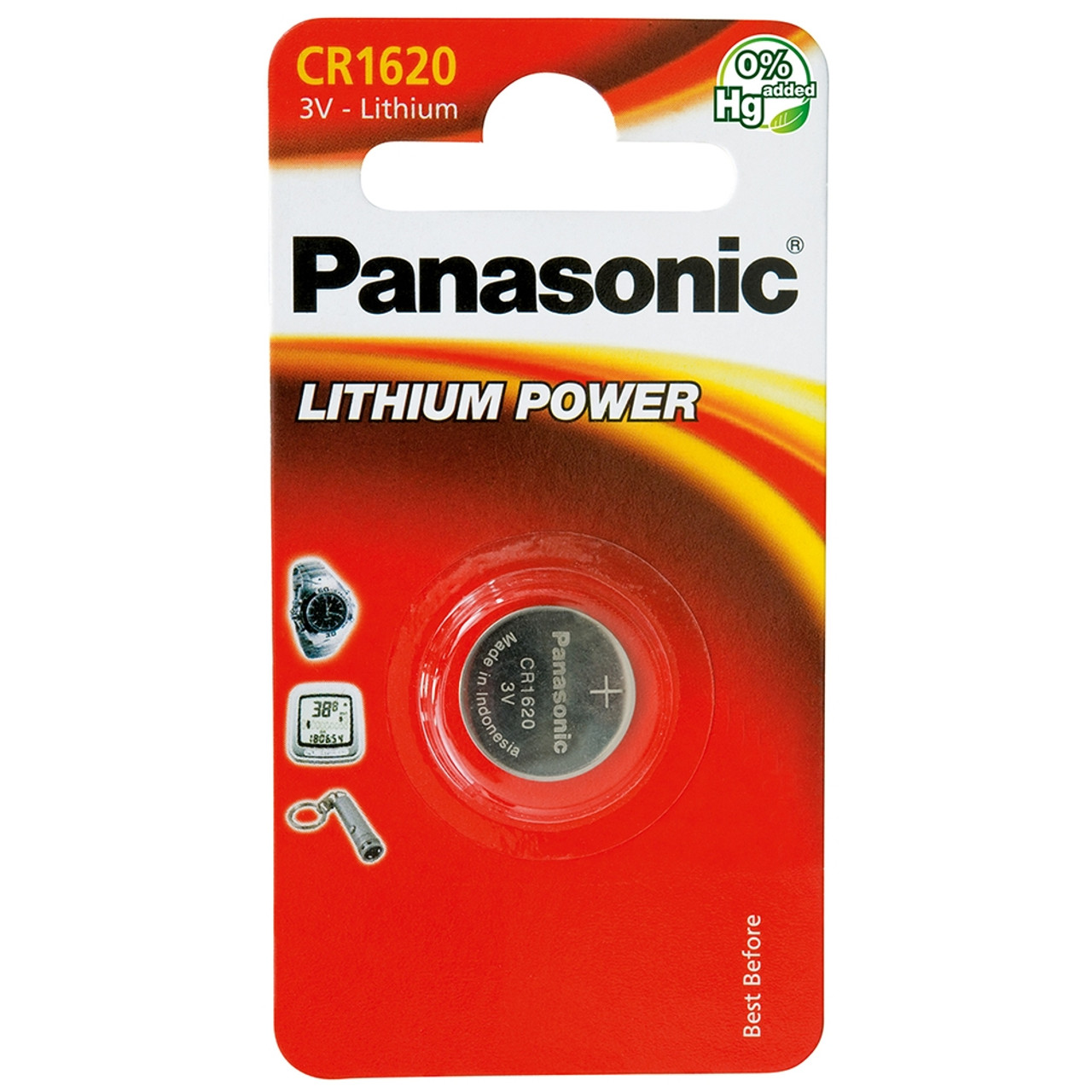 Panasonic CR1620 Coin Cell Battery (1 Pack)
