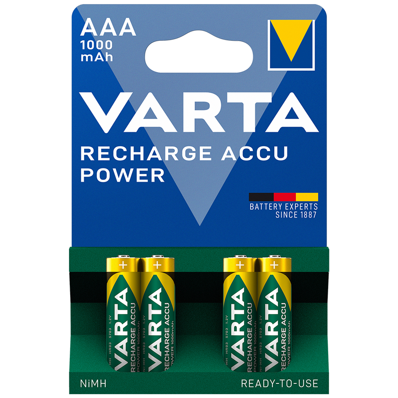 4x Piles Varta Rechargeable Accu AAA 1000 mAh LR03 BP4