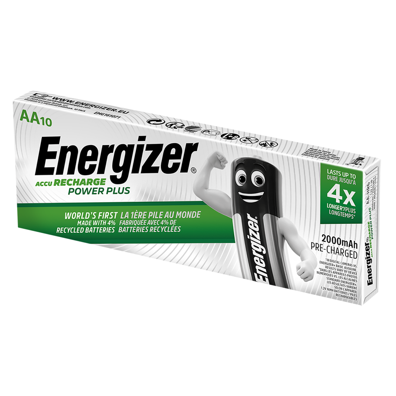 Piles rechargeables Energizer 4 AA/HR6 2000mAh