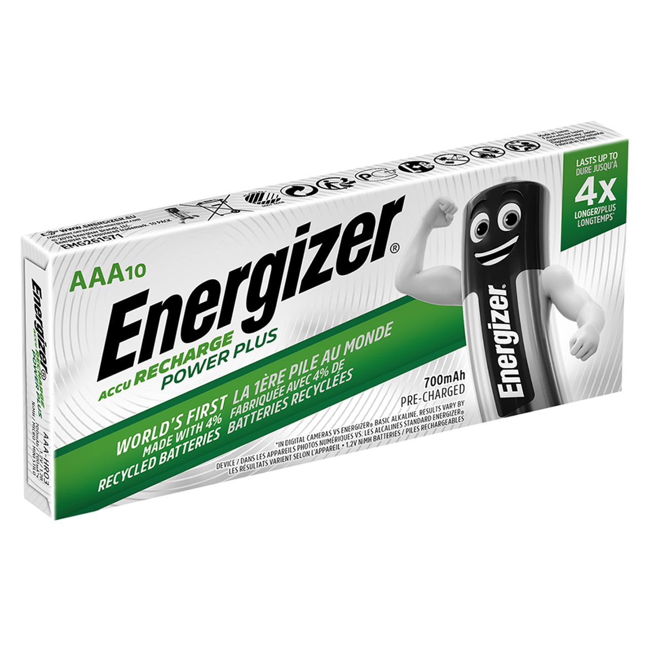 Piles Rechargeables AAA HR03 500mAh Energizer