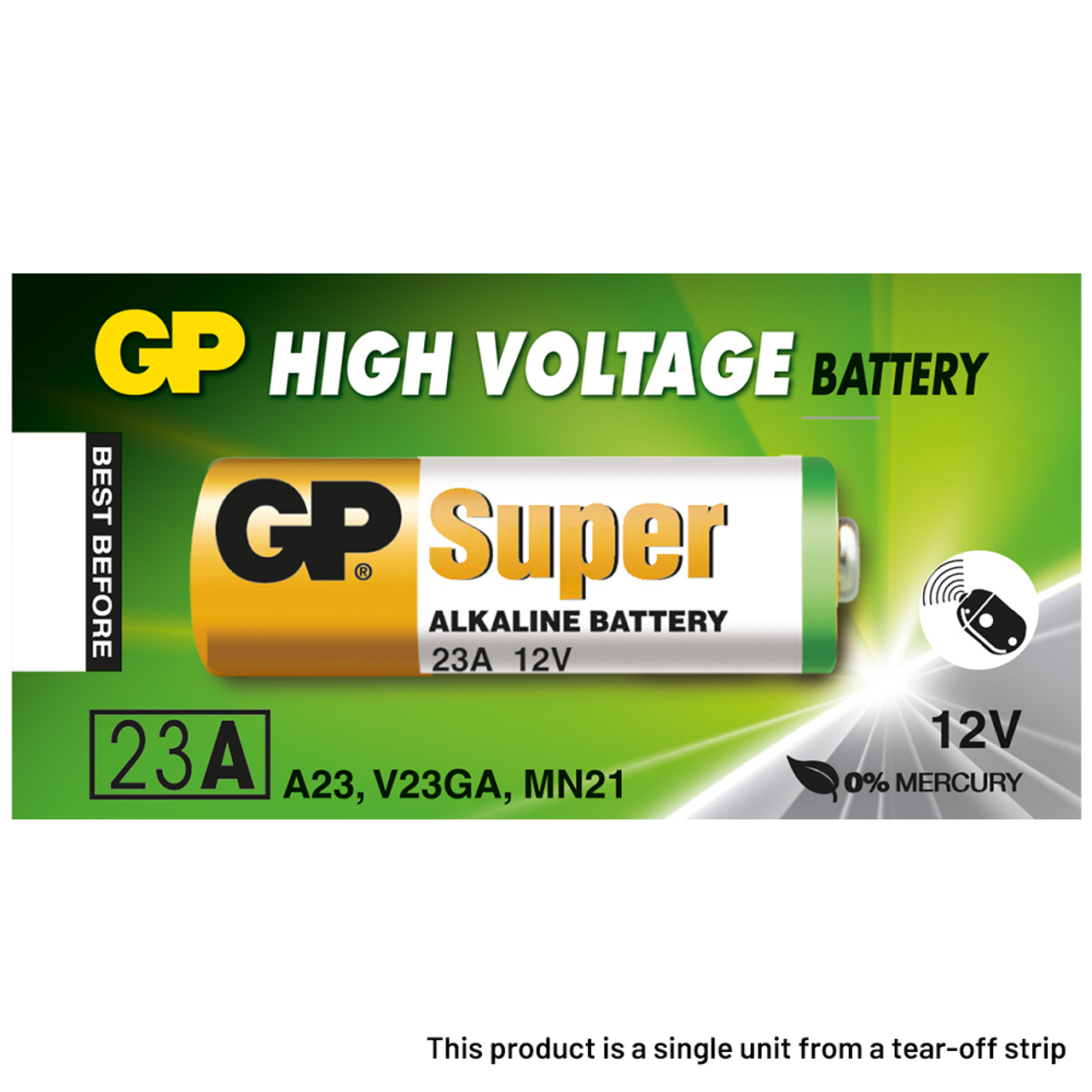 GP 23A Ultra alkaline 12V battery for garage & gate remote controls