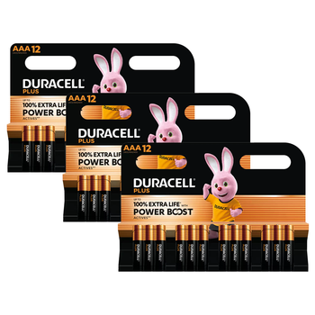 Duracell Plus AAA LR03 Batteries | 36 Pack