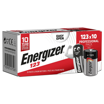 Energizer 123 CR123A Lithium Batteries | 10 Pack
