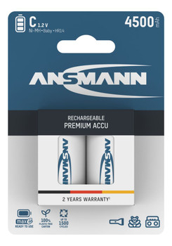 Ansmann Max-E C HR14 4500mAh Pre-Charged Rechargeable Batteries | 2 Pack