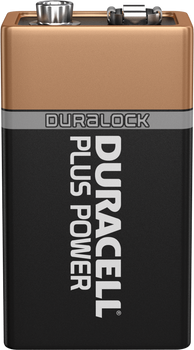 DURACELL BATTERY PLUS POWER DURALOCK TRANSISTOR 9V ALKALINE BATTERY MN1604  6LF22