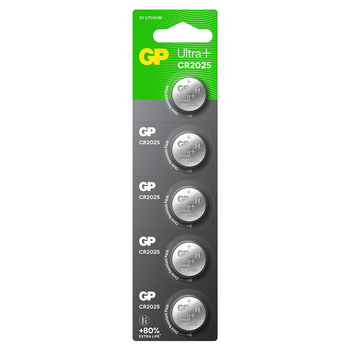 GP CR2025 Coin Cell Batteries | 5 Pack