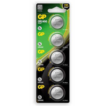 GP CR2450 Coin Cell Batteries | 5 Pack