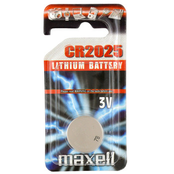 Maxell CR2025 3 Volt Lithium Coin Cell Batteries (5 Pack)
