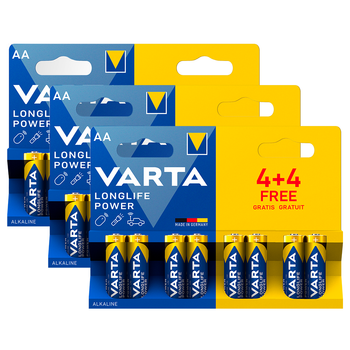 Varta Longlife Power AA LR6 Alkaline Batteries | 24 Pack Varta Longlife Power AA LR6 Alkaline Batteries | 24 Pack