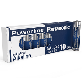 Panasonic Powerline AAA LR03AD Industrial Batteries | Box of 10 Panasonic Powerline AAA LR03AD Industrial Batteries | Box of 10