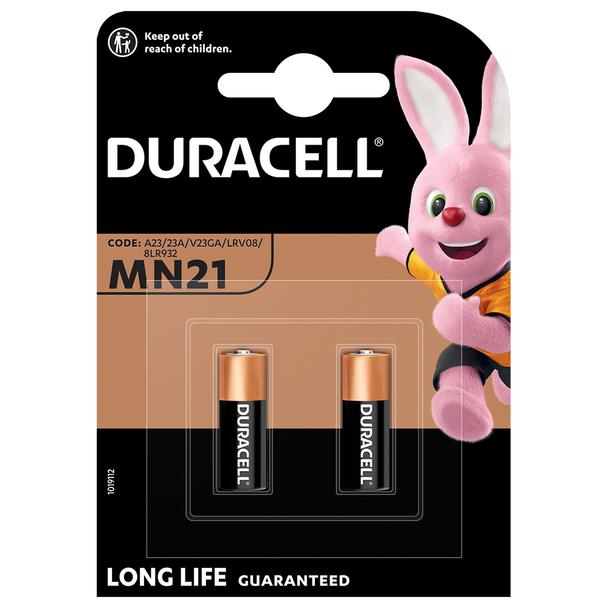 Duracell MN21 A23 LRV08 Batteries | 2 Pack