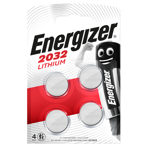 Energizer CR2032 Lithium Coin Cell Batteries | 4 Pack