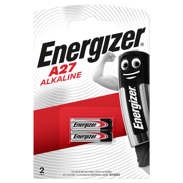 Energizer A27 E27A 12V Alkaline Batteries | 2 Pack