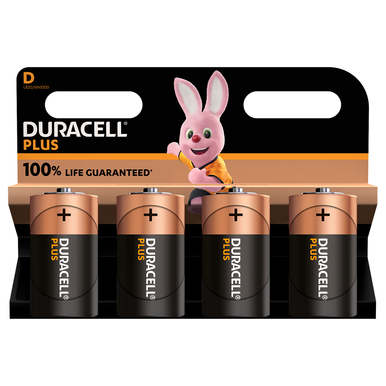 Duracell Plus Power D Batteries (4 Pack)