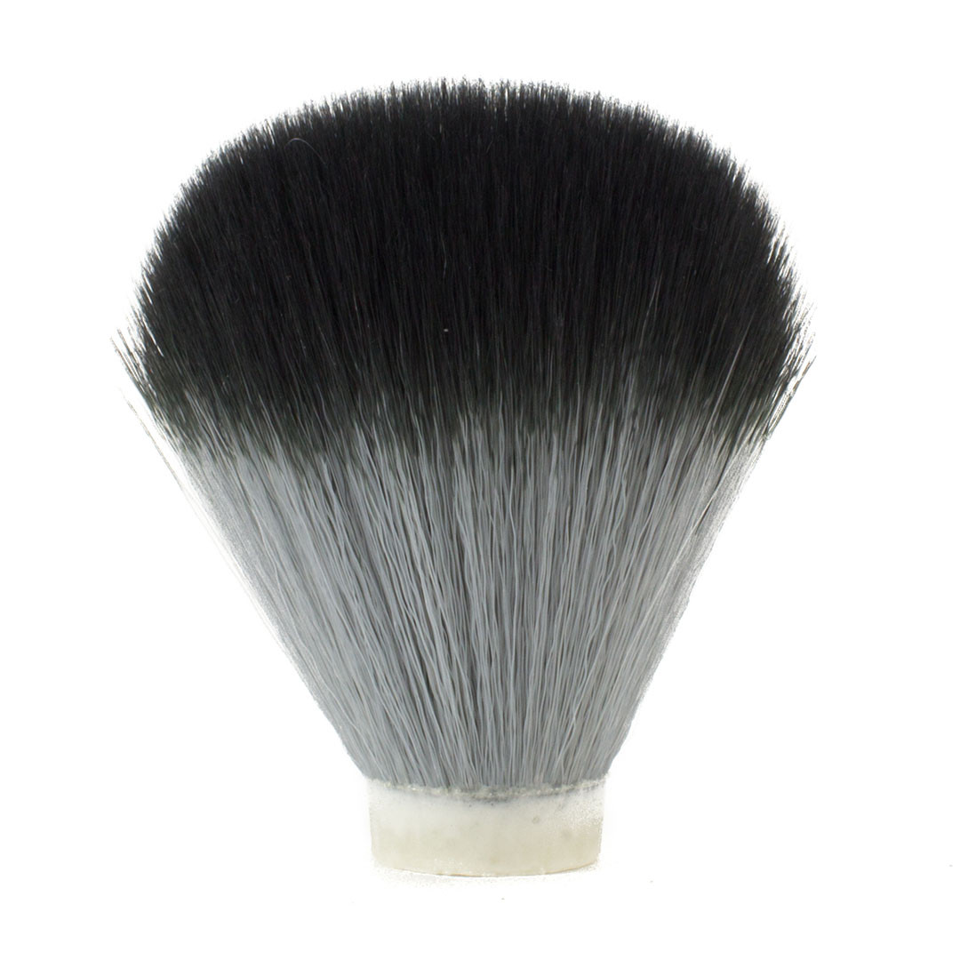 Synthetic Gray and Black Shaving Brush Knot (20mm x 63mm) Shave