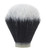 Black and white synthetic shaving brush knot