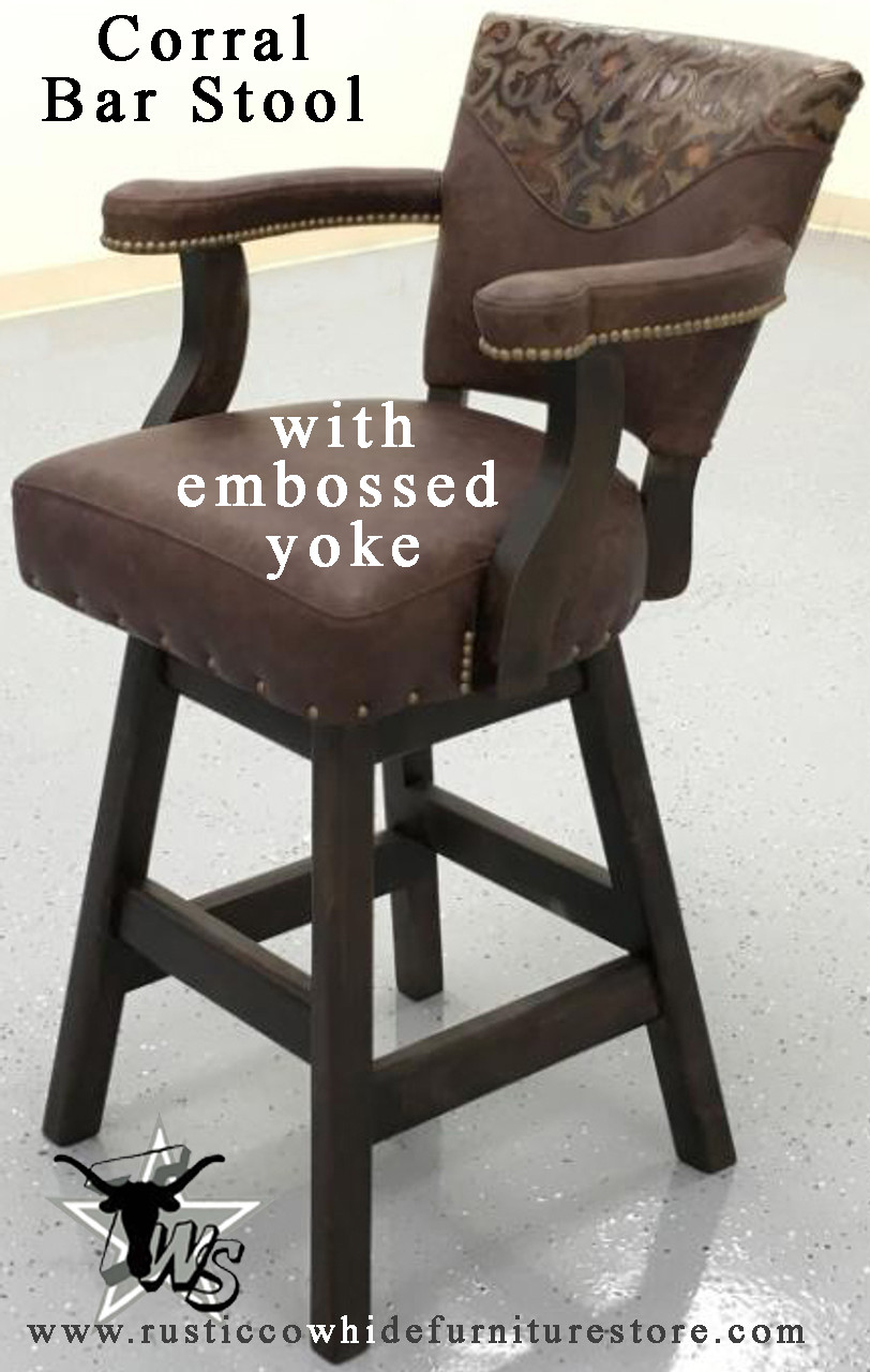 Rustic country western bar stools