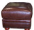 Country Western Genuine Full Grain Leather Ottoman