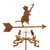 Weathervane of cat chasing butterfly
