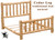 white cedar log bed frame only-no mattress