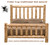 log cabin California king white cedar log bed