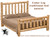 mountain lodge California king white cedar log bed
