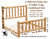 cedar log bed California king dimensions