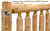 white cedar log bed frame up close