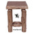 cedar log open night stand weathered
