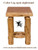 cedar log open night stand natural