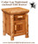 cedar log enclosed nightstand with drawer and door