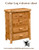 cedar log 4 drawer chest of drawers