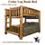 country western log bunk bed