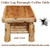 cedar log, log cabin rectangle coffee table short end view